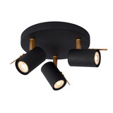 Lucide GRONY - Deckenstrahler - LED Dim to warm - GU10 - 3x5W 2200K/3000K - Schwarz