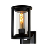 Lucide CADIX - Wandleuchte Innen/Außen - 1xE27 - IP65 - Schwarz