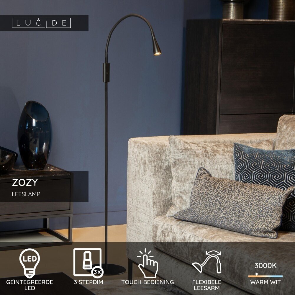 Lucide ZOZY - Leseleuchte - LED 3 StepDim - 1x4W 3000K - Schwarz Lucide ZOZY - Leseleuchte - LED 3 StepDim - 1x4W 3000K - Schwarz