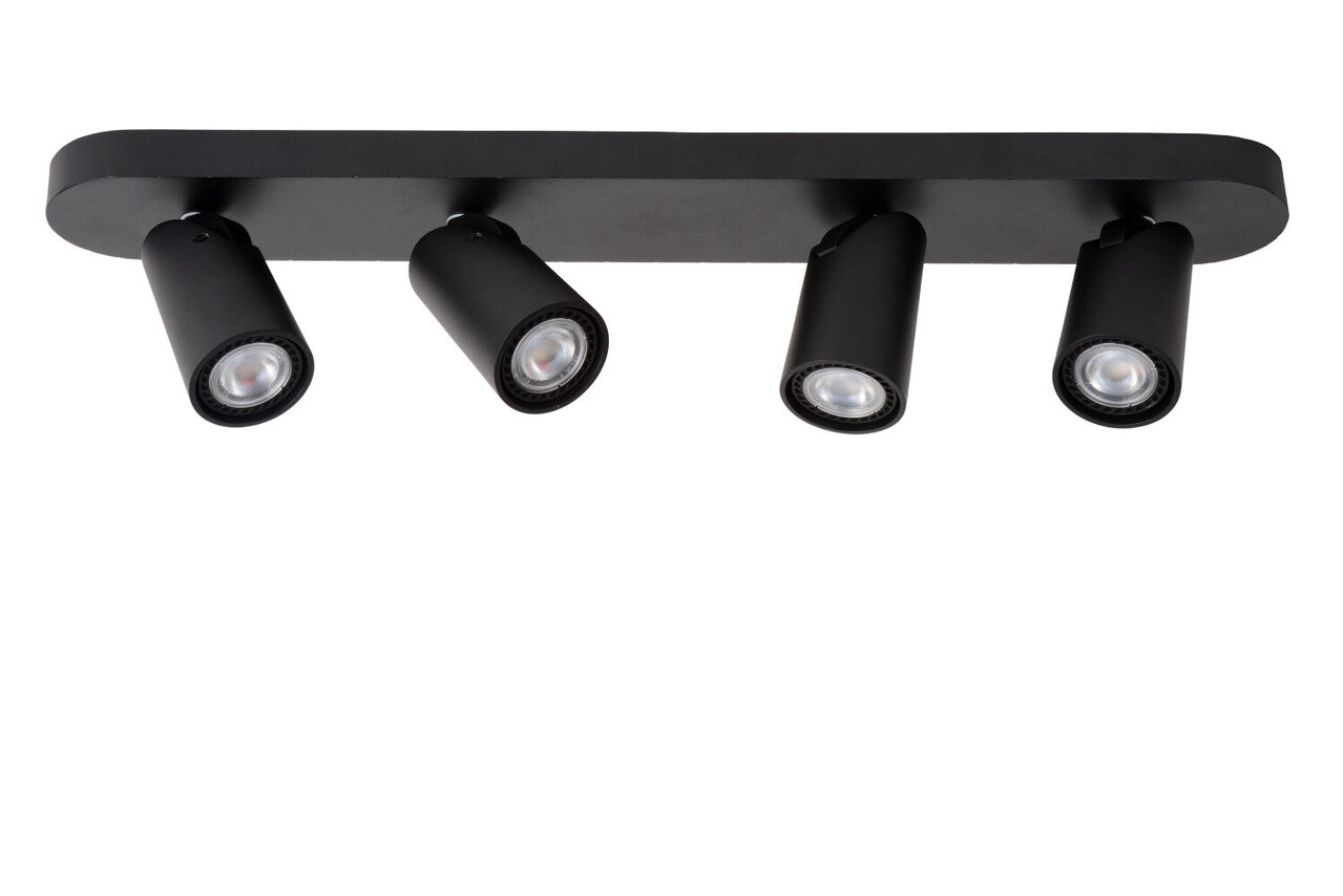 Lucide XYRUS - Deckenstrahler - LED Dim to warm - GU10 - 4x5W 2200K/3000K - Schwarz