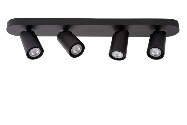 Lucide XYRUS - Deckenstrahler - LED Dim to warm - GU10 - 4x5W 2200K/3000K - Schwarz