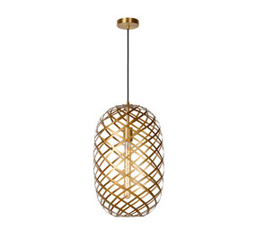 Lucide WOLFRAM - Hängeleuchte - Ø 32 cm - 1xE27 - Matt Gold / Messing