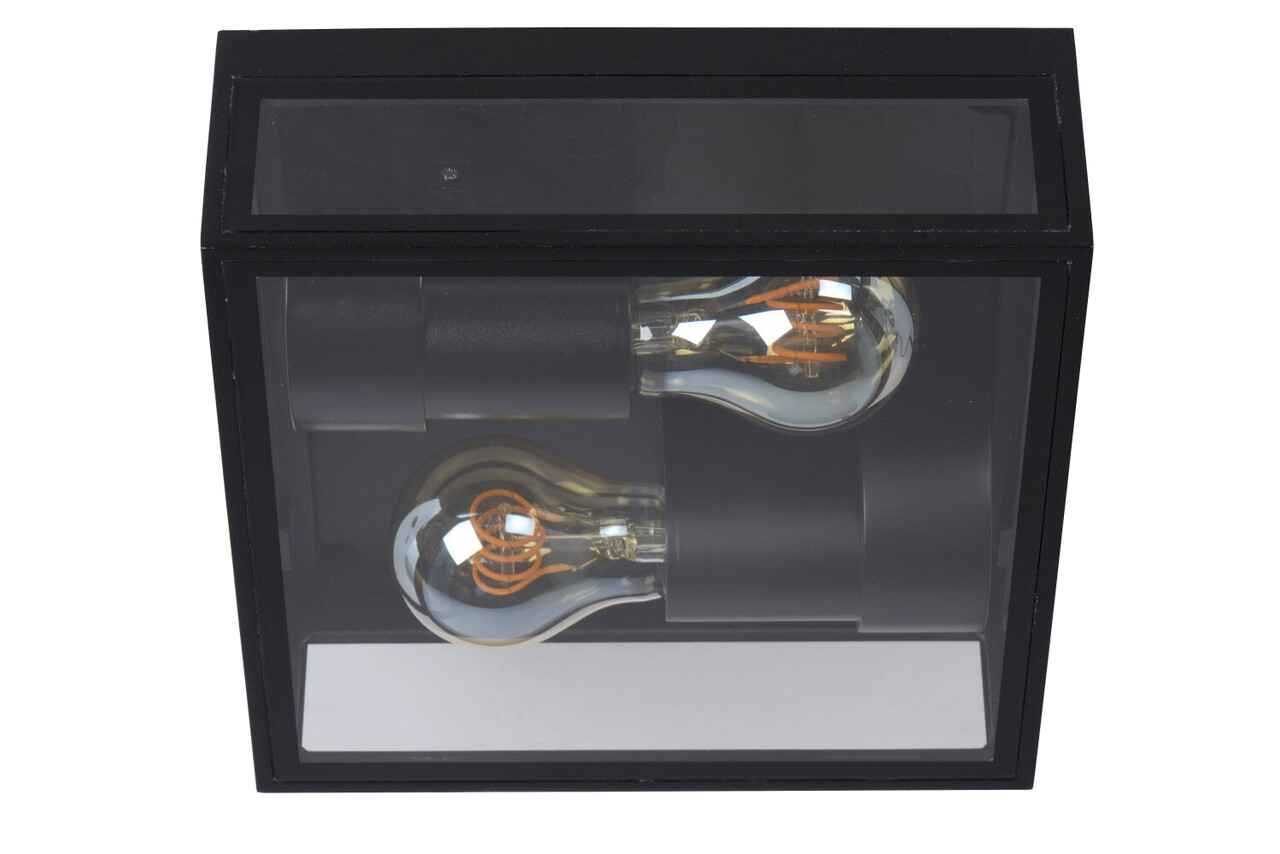 Lucide DUKAN - Deckenleuchte Indoor/Outdoor - 2xE27 - IP65 - Schwarz