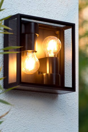 Lucide DUKAN - Deckenleuchte Indoor/Outdoor - 2xE27 - IP65 - Schwarz