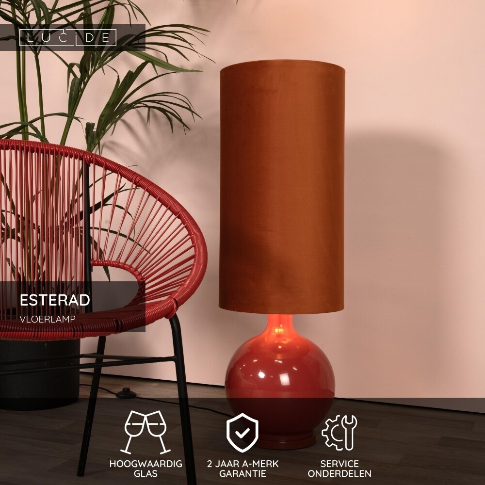 Lucide ESTERAD - Stehleuchte - Ø 34 cm - 1xE27 - Orange Lucide ESTERAD - Stehleuchte - Ø 34 cm - 1xE27 - Orange