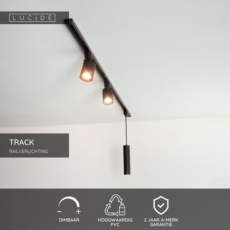 Lucide TRACK Aufbauschiene - 1-Phasen-Schienensystem / Schienenbeleuchtung - 1 Meter- Schwarz (Verlängerung) Lucide TRACK Aufbauschiene - 1-Phasen-Schienensystem / Schienenbeleuchtung - 1 Meter- Schwarz (Verlängerung)