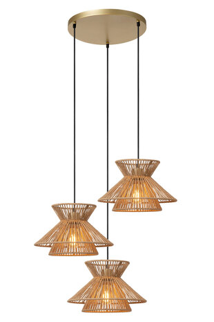 Lucide TASMAN - Hängeleuchte - 3xE27 - Natur Lucide TASMAN - Hängeleuchte - 3xE27 - Natur