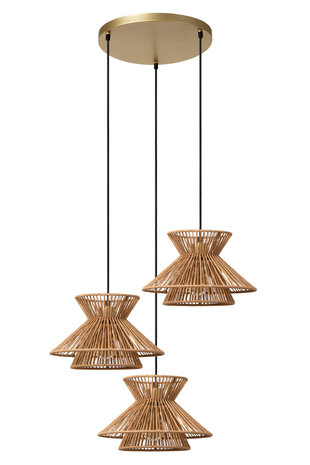 Lucide TASMAN - Hängeleuchte - 3xE27 - Natur Lucide TASMAN - Hängeleuchte - 3xE27 - Natur