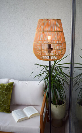 Lucide NERIDA - Stehleuchte Innen/Außen - Ø 35 cm - 1xE27 - IP44 - Natur Lucide NERIDA - Stehleuchte Innen/Außen - Ø 35 cm - 1xE27 - IP44 - Natur