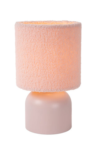 Lucide WOOLLY - Tischleuchte - Ø 16 cm - 1xE14 - Rosa
