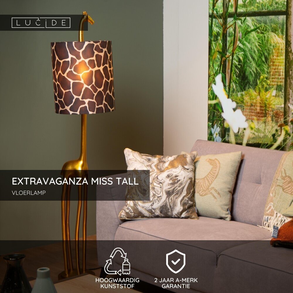 Lucide EXTRAVAGANZA MISS TALL - Stehleuchte - Ø 31,5 cm - 1xE27 - Mattes Gold / Messing Lucide EXTRAVAGANZA MISS TALL - Stehleuchte - Ø 31,5 cm - 1xE27 - Mattes Gold / Messing