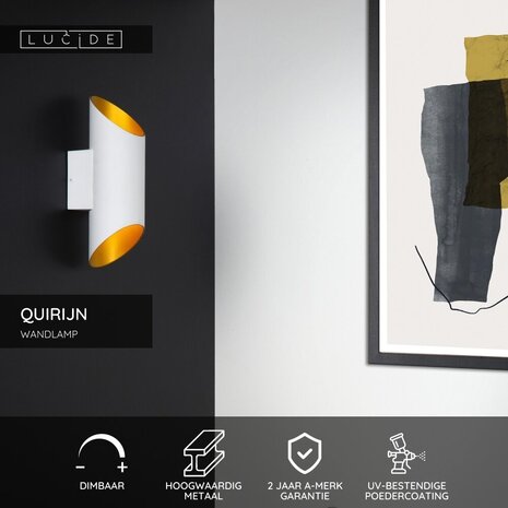 Lucide QUIRIJN - Wandleuchte - Ø 10 cm - 1xG9 - Weiß