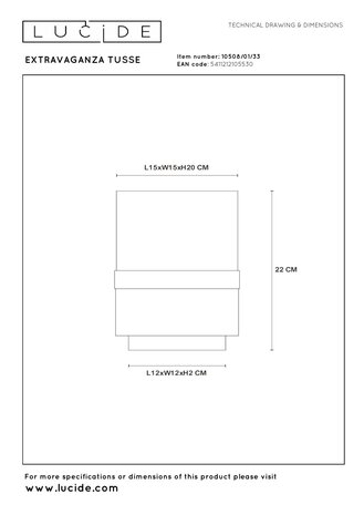 Lucide EXTRAVAGANZA TUSSE - Tischleuchte - Ø 15 cm - 1xE14 - Grün