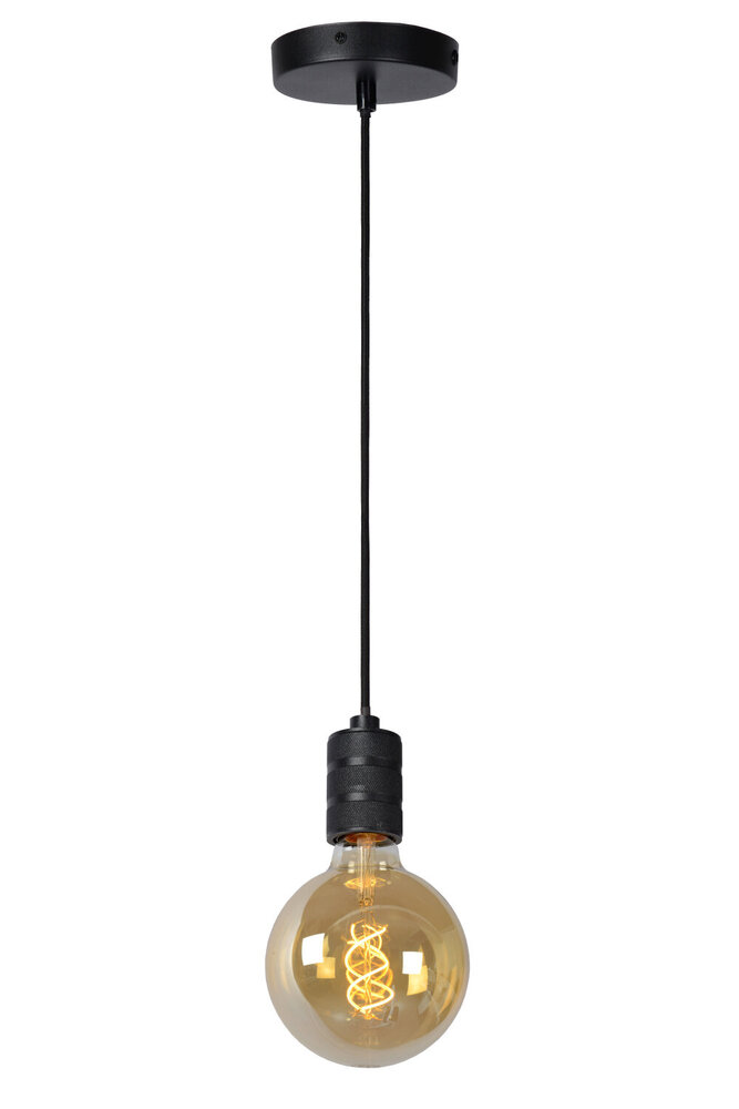 Lucide JOVA - Hängeleuchte - Ø 10 cm - 1xE27 - Schwarz