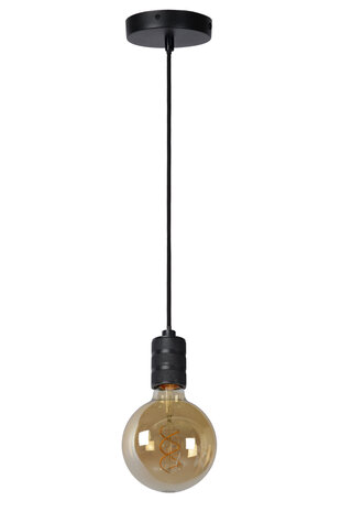 Lucide JOVA - Hängeleuchte - Ø 10 cm - 1xE27 - Schwarz