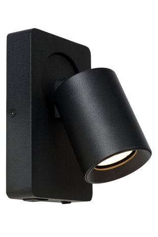 Lucide NIGEL - Nachttischlampe / Wandlampe - LED Dim to warm - GU10 - 1x5W 2200K/3000K - Mit USB-Ladestation - Schwarz Lucide NIGEL - Nachttischlampe / Wandlampe - LED Dim to warm - GU10 - 1x5W 2200K/3000K - Mit USB-Ladestation - Schwarz
