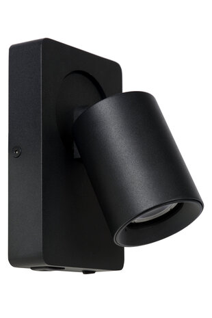 Lucide NIGEL - Nachttischlampe / Wandlampe - LED Dim to warm - GU10 - 1x5W 2200K/3000K - Mit USB-Ladestation - Schwarz Lucide NIGEL - Nachttischlampe / Wandlampe - LED Dim to warm - GU10 - 1x5W 2200K/3000K - Mit USB-Ladestation - Schwarz