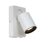 Lucide NIGEL - Nachttischlampe / Wandlampe - LED Dim to warm - GU10 - 1x5W 2200K/3000K - Mit USB-Ladestation - Weiß