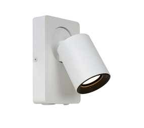 Lucide NIGEL - Nachttischlampe / Wandlampe - LED Dim to warm - GU10 - 1x5W 2200K/3000K - Mit USB-Ladestation - Weiß