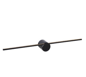 Lucide MIZAR - Wandleuchte Badezimmer - LED - 1x6W 2700K - IP44 - Schwarz