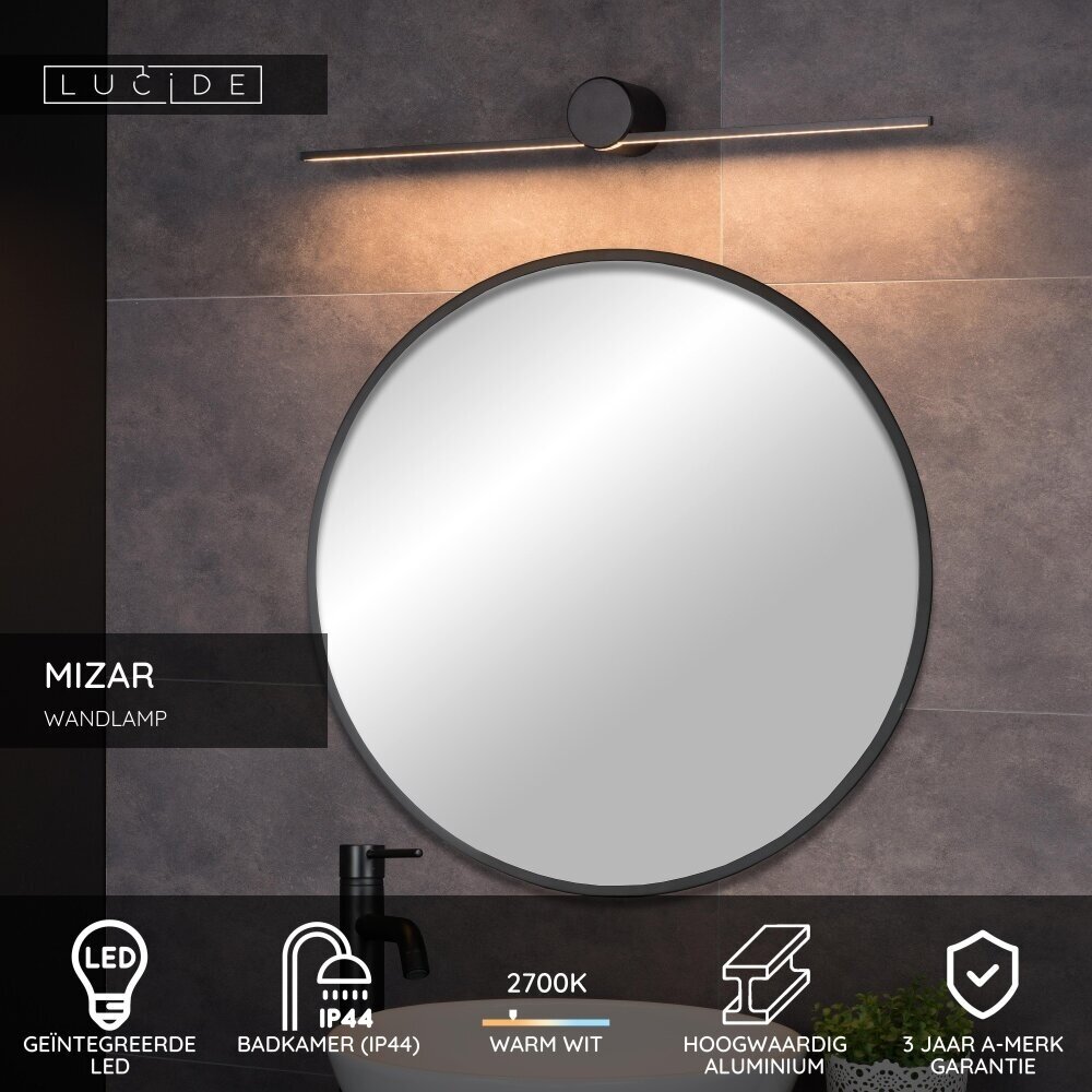 Lucide MIZAR - Wandleuchte Badezimmer - LED - 1x6W 2700K - IP44 - Schwarz Lucide MIZAR - Wandleuchte Badezimmer - LED - 1x6W 2700K - IP44 - Schwarz
