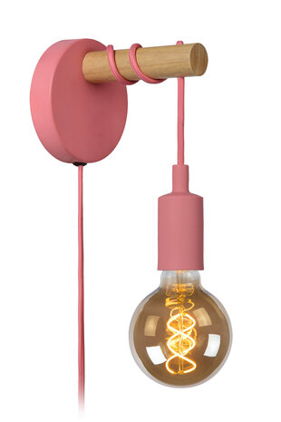 Lucide POLA - Kinderzimmer Wandleuchte - Ø 12 cm - 1xE27 - Rosa Lucide POLA - Kinderzimmer Wandleuchte - Ø 12 cm - 1xE27 - Rosa