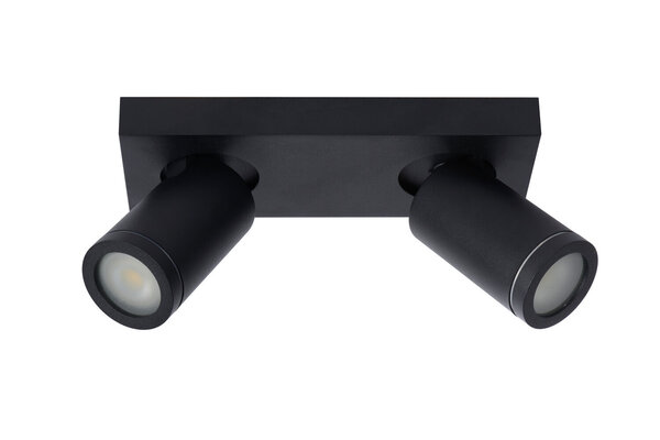 Lucide TAYLOR - Deckenstrahler Bad - LED Dim to warm - GU10 - 2x5W 2200K/3000K - IP44 - Schwarz