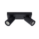 Lucide TAYLOR - Deckenstrahler Bad - LED Dim to warm - GU10 - 2x5W 2200K/3000K - IP44 - Schwarz
