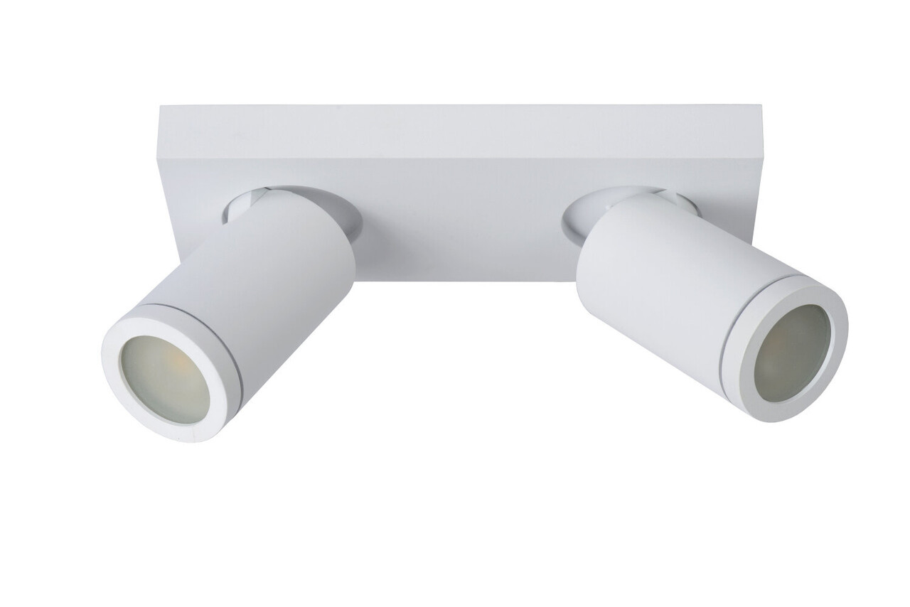 Lucide TAYLOR - Deckenstrahler für das Badezimmer - LED Dim to warm - GU10 - 2x5W 2200K/3000K - IP44 - Weiß Lucide TAYLOR - Deckenstrahler für das Badezimmer - LED Dim to warm - GU10 - 2x5W 2200K/3000K - IP44 - Weiß
