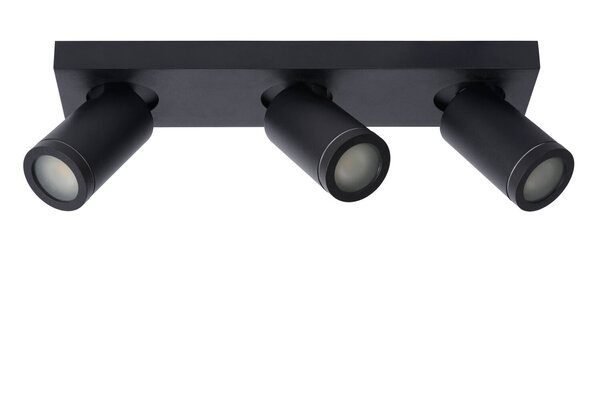 Lucide TAYLOR - Deckenstrahler Bad - LED Dim to warm - GU10 - 3x5W 2200K/3000K - IP44 - Schwarz
