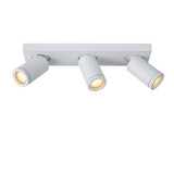 Lucide TAYLOR - Deckenstrahler Bad - LED Dimmen bis warm - GU10 - 3x5W 2200K/3000K - IP44 - Weiß