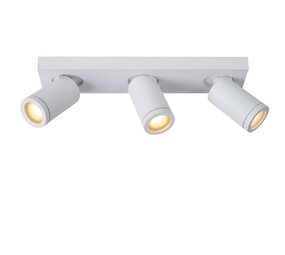 Lucide TAYLOR - Deckenstrahler Bad - LED Dimmen bis warm - GU10 - 3x5W 2200K/3000K - IP44 - Weiß