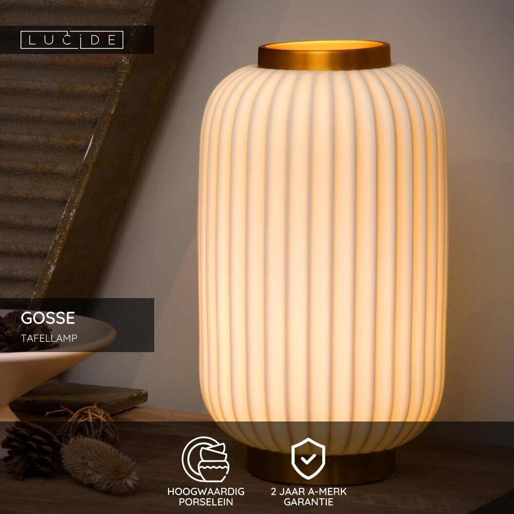 Lucide GOSSE - Tischleuchte - Ø 19,7 cm - 1xE14 - Weiß Lucide GOSSE - Tischleuchte - Ø 19,7 cm - 1xE14 - Weiß