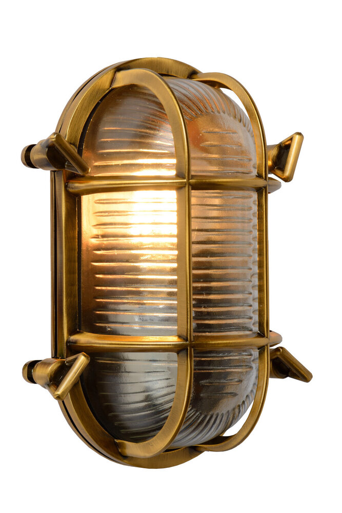 Lucide DUDLEY - Wandleuchte Innen/Außen - 1xE27 - IP65 - Mattes Gold / Messing Lucide DUDLEY - Wandleuchte Innen/Außen - 1xE27 - IP65 - Mattes Gold / Messing