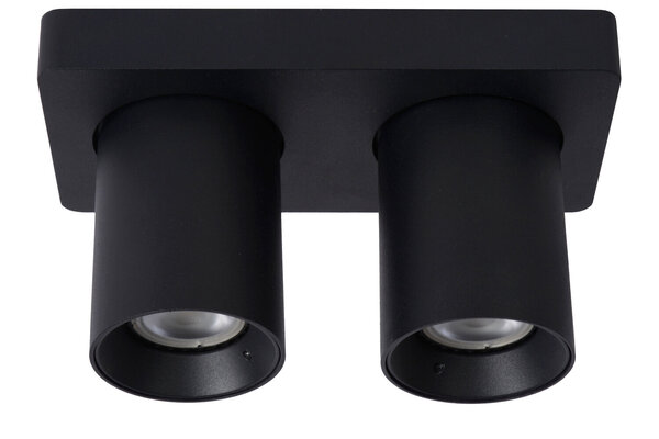 Lucide NIGEL - Deckenstrahler - LED Dim to warm - GU10 - 2x5W 2200K/3000K - Schwarz Lucide NIGEL - Deckenstrahler - LED Dim to warm - GU10 - 2x5W 2200K/3000K - Schwarz