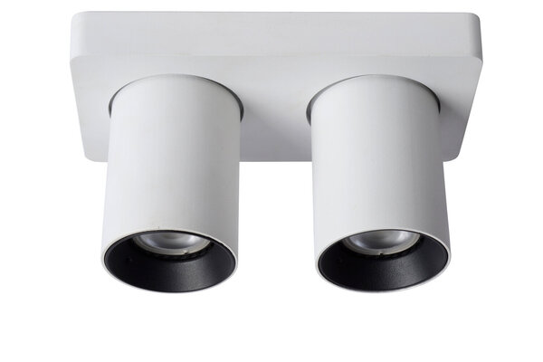 Lucide NIGEL - Deckenstrahler - LED Dim to warm - GU10 - 2x5W 2200K/3000K - Weiß Lucide NIGEL - Deckenstrahler - LED Dim to warm - GU10 - 2x5W 2200K/3000K - Weiß