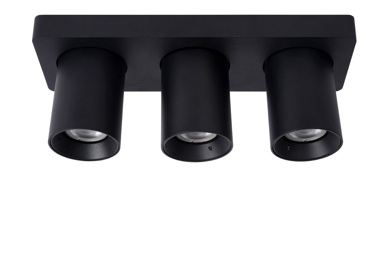 Lucide NIGEL - Deckenstrahler - LED Dim to warm - GU10 - 3x5W 2200K/3000K - Schwarz Lucide NIGEL - Deckenstrahler - LED Dim to warm - GU10 - 3x5W 2200K/3000K - Schwarz