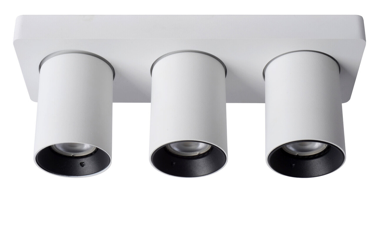 Lucide NIGEL - Deckenstrahler - LED Dim to warm - GU10 - 3x5W 2200K/3000K - Weiß Lucide NIGEL - Deckenstrahler - LED Dim to warm - GU10 - 3x5W 2200K/3000K - Weiß