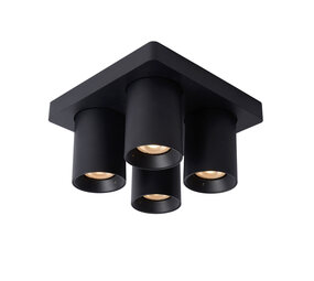 Lucide NIGEL - Deckenstrahler - LED Dim to warm - GU10 - 4x5W 2200K/3000K - Schwarz