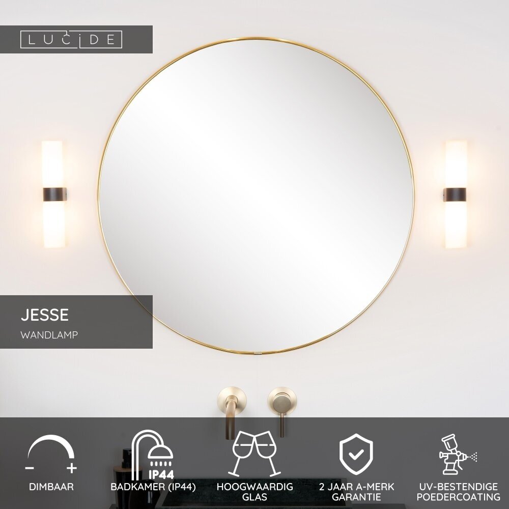 Lucide JESSE - Wandleuchte Bad - 2xG9 - IP44 - Schwarz Lucide JESSE - Wandleuchte Bad - 2xG9 - IP44 - Schwarz