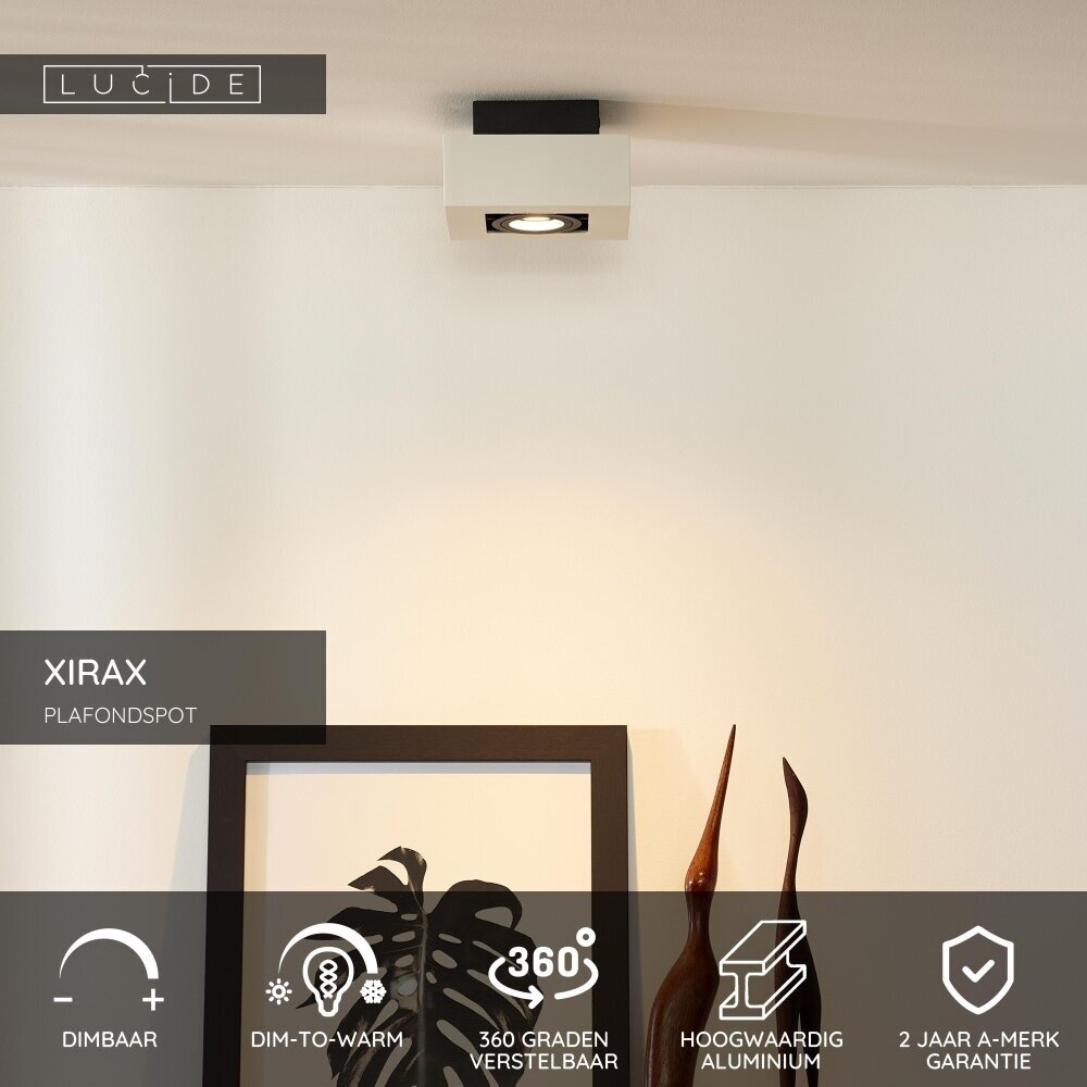 Lucide XIRAX - Deckenstrahler - LED Dim to warm - GU10 - 1x5W 2200K/3000K - Weiß