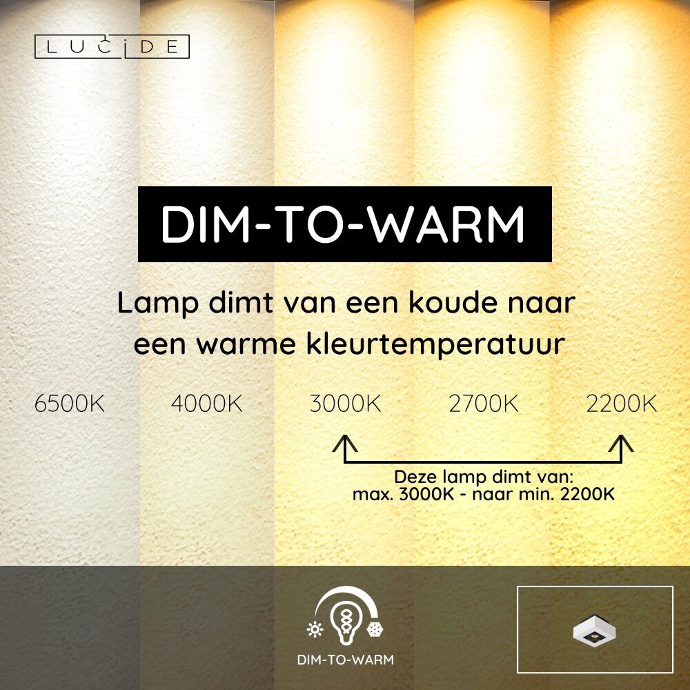 Lucide XIRAX - Deckenstrahler - LED Dim to warm - GU10 - 1x5W 2200K/3000K - Weiß
