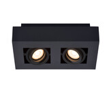 Lucide XIRAX - Deckenstrahler - LED Dim to warm - GU10 - 2x5W 2200K/3000K - Schwarz Lucide XIRAX - Deckenstrahler - LED Dim to warm - GU10 - 2x5W 2200K/3000K - Schwarz