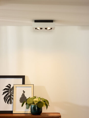 Lucide XIRAX - Deckenstrahler - LED Dim to warm - GU10 - 2x5W 2200K/3000K - Weiß