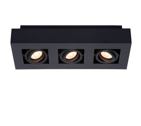 Lucide XIRAX - Deckenstrahler - LED Dim to warm - GU10 - 3x5W 2200K/3000K - Schwarz Lucide XIRAX - Deckenstrahler - LED Dim to warm - GU10 - 3x5W 2200K/3000K - Schwarz