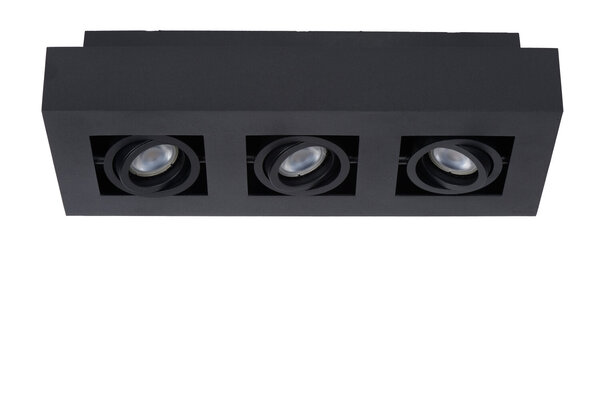 Lucide XIRAX - Deckenstrahler - LED Dim to warm - GU10 - 3x5W 2200K/3000K - Schwarz Lucide XIRAX - Deckenstrahler - LED Dim to warm - GU10 - 3x5W 2200K/3000K - Schwarz
