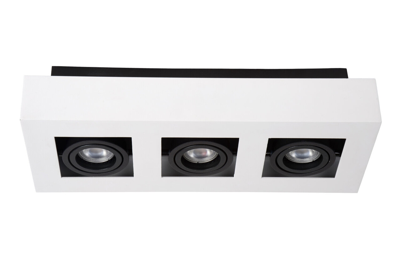 Lucide XIRAX - Deckenstrahler - LED Dim to warm - GU10 - 3x5W 2200K/3000K - Weiß Lucide XIRAX - Deckenstrahler - LED Dim to warm - GU10 - 3x5W 2200K/3000K - Weiß