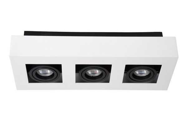 Lucide XIRAX - Deckenstrahler - LED Dim to warm - GU10 - 3x5W 2200K/3000K - Weiß Lucide XIRAX - Deckenstrahler - LED Dim to warm - GU10 - 3x5W 2200K/3000K - Weiß