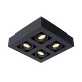 Lucide XIRAX - Deckenstrahler - LED Dim to warm - GU10 - 4x5W 2200K/3000K - Schwarz Lucide XIRAX - Deckenstrahler - LED Dim to warm - GU10 - 4x5W 2200K/3000K - Schwarz