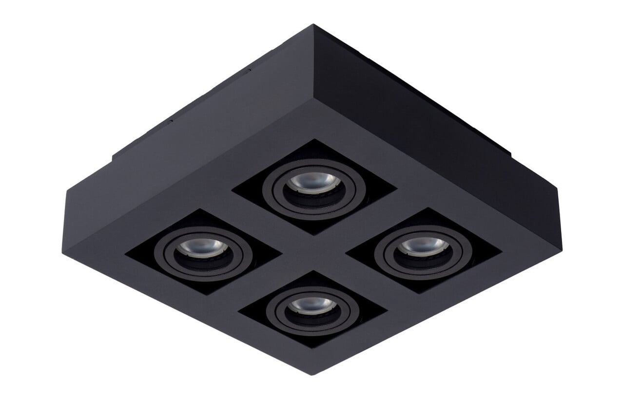 Lucide XIRAX - Deckenstrahler - LED Dim to warm - GU10 - 4x5W 2200K/3000K - Schwarz